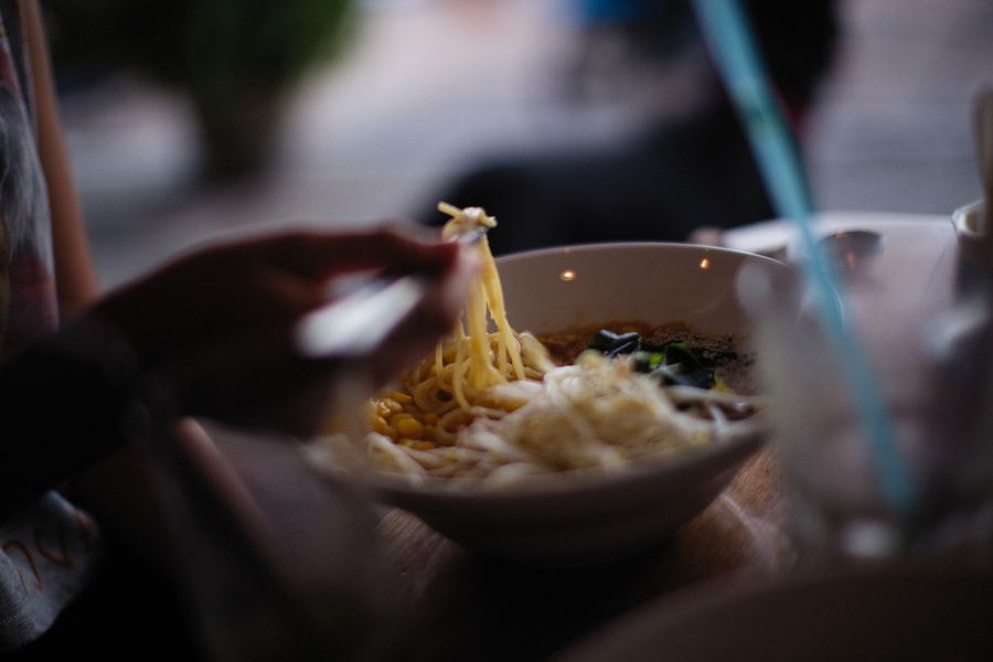 Close-up of sesame paste and pickled chili in the bowl