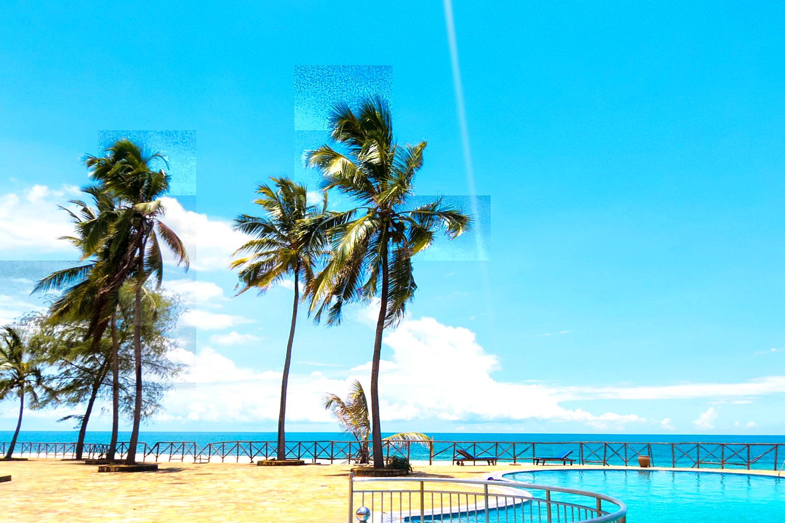 A family sea-view balcony at Chimelong Hengqin Bay, facing the Macau shoreline.